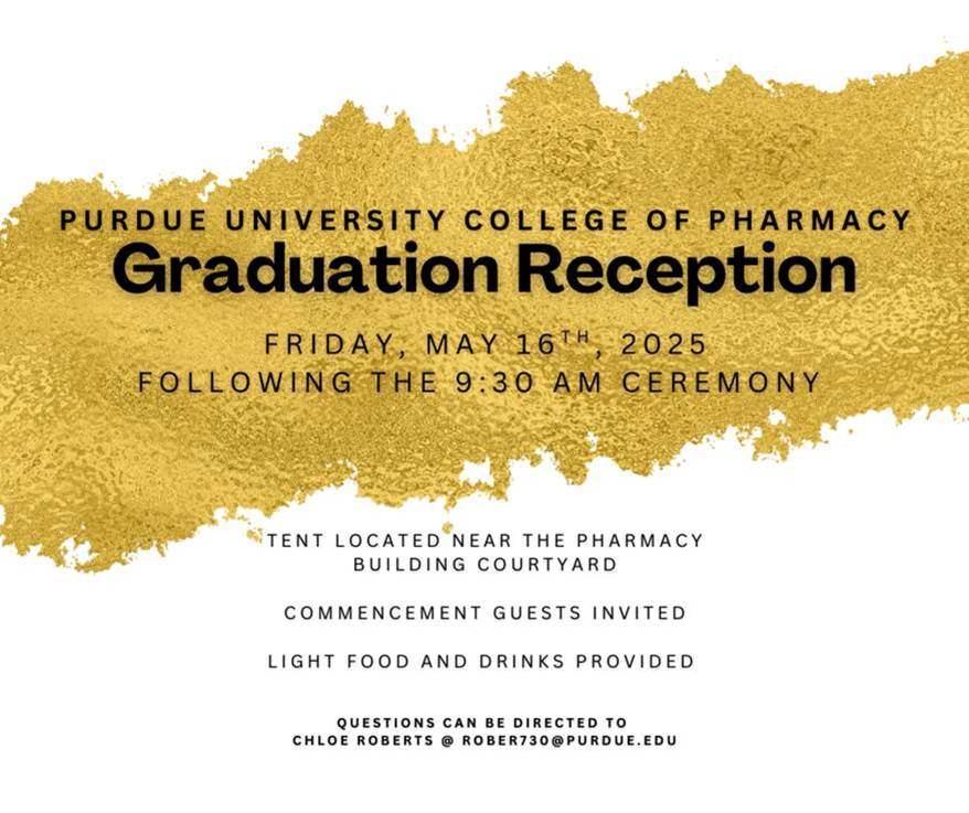 GradReception25 Gold and white invitation to the Graduation Reception for the class of 2025.