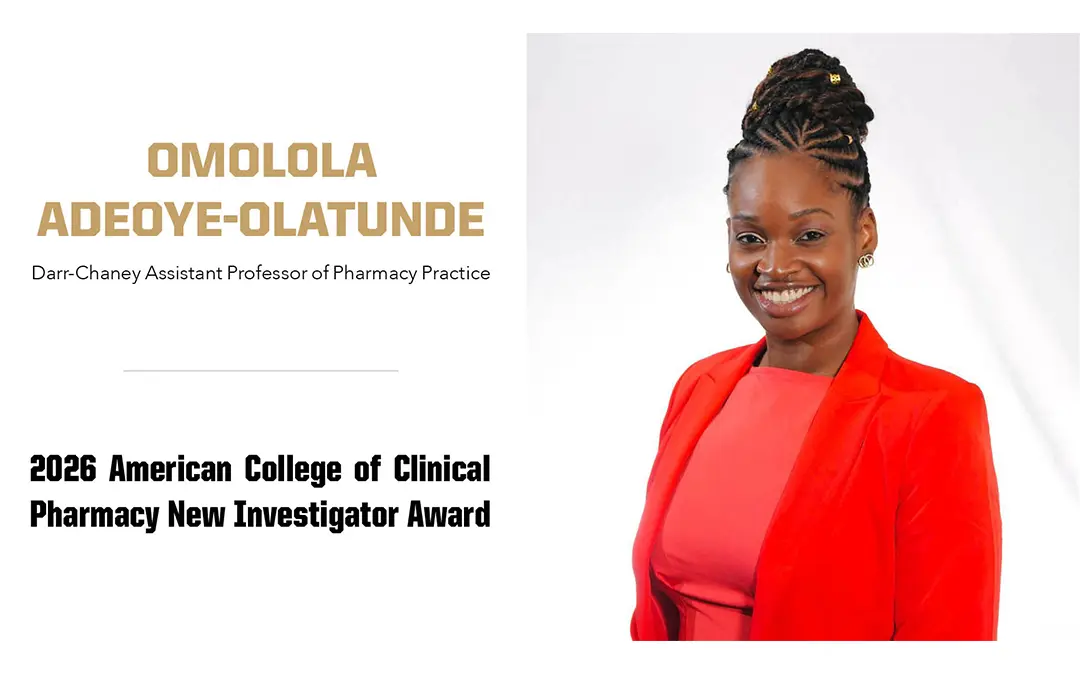 Purdue Pharmacy faculty member receives 2026 ACCP New Investigator Award
